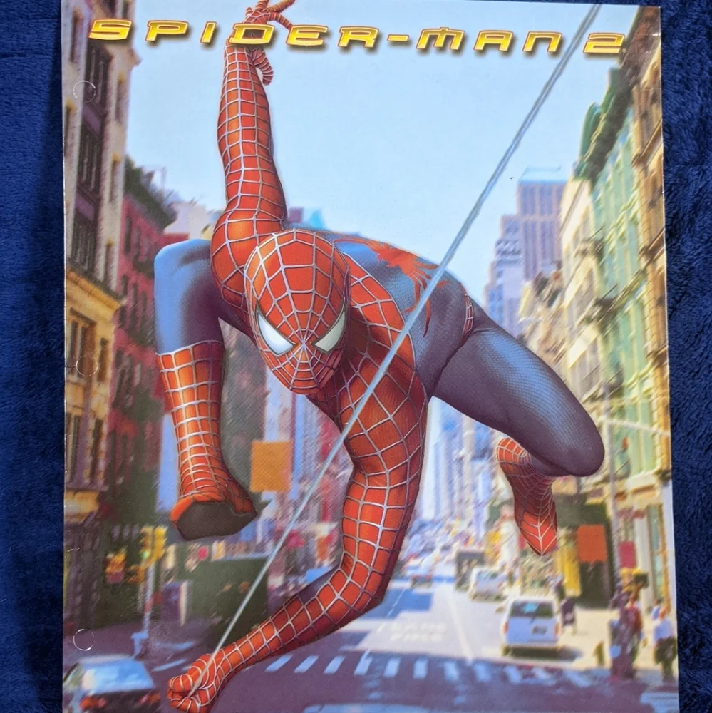 Vintage 2004 Spider-Man 2 Movie Merchandise Pocket Folder Bundle